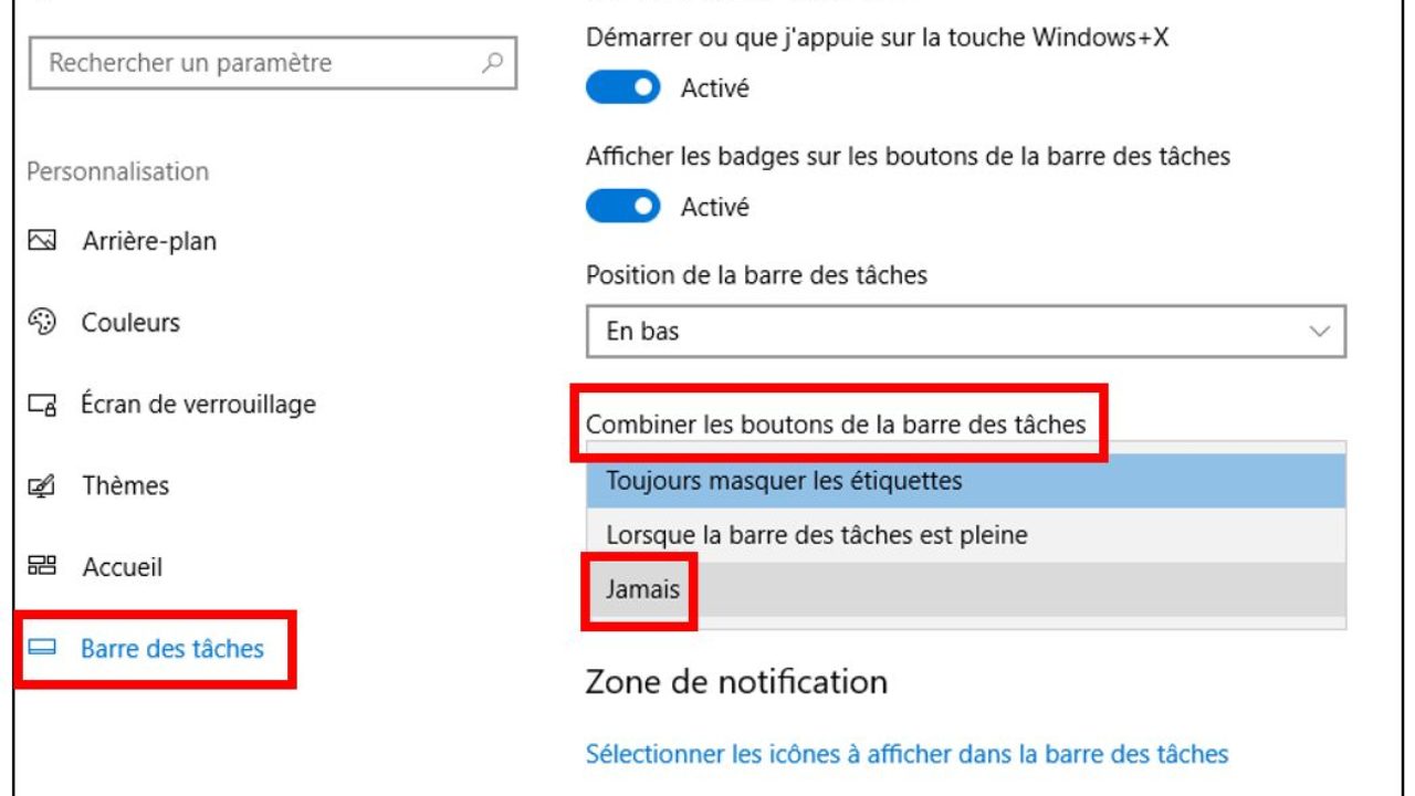 Comment désactiver le regroupement d’Icônes dans la barre des tâches de Windows 11 RUE DE LA