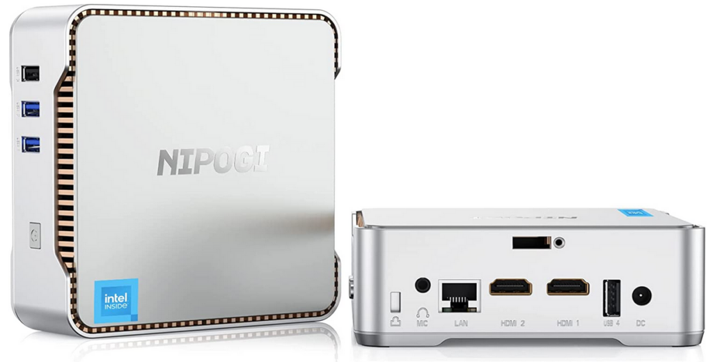 Les ports du mini PC NiPoGi GK3 Plus N95